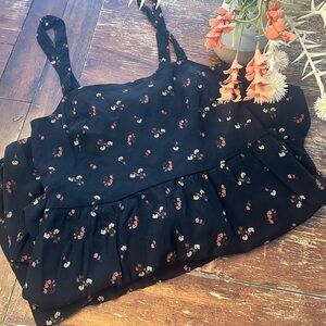 Madewell Black Floral Romper